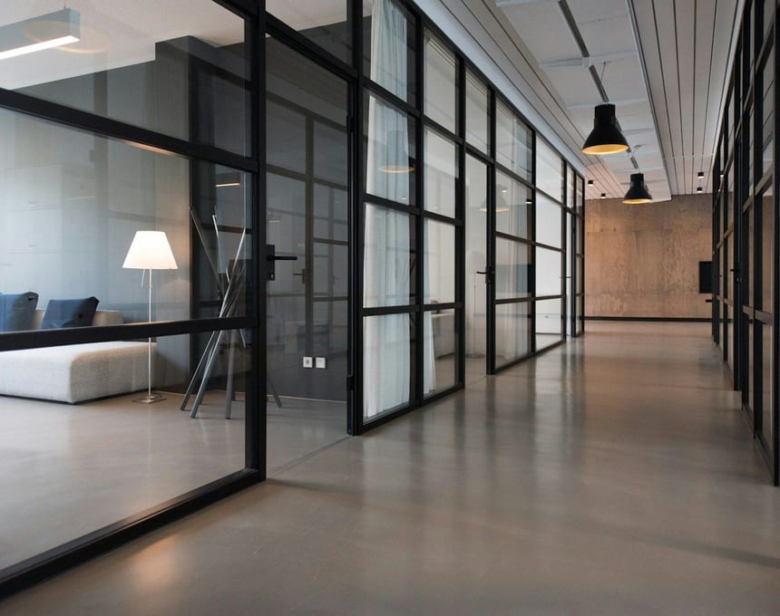 People moving through a civic building, showing process and change in motion.
